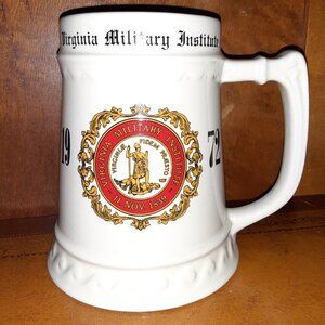 Virginia Military Institute VMI * Mug Stein * EUC Like New * 1972 "Fox" Vintage
